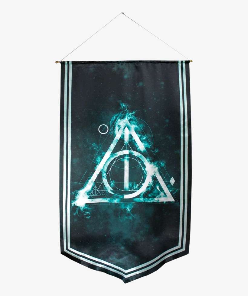 Deathly Hallows Satin Banner By Ikon Collectables - Harry Potter The Deathly Hallows, transparent png download