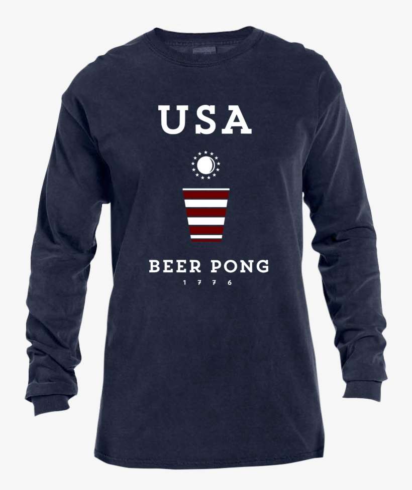Usa Beer Pong - Long-sleeved T-shirt, transparent png download