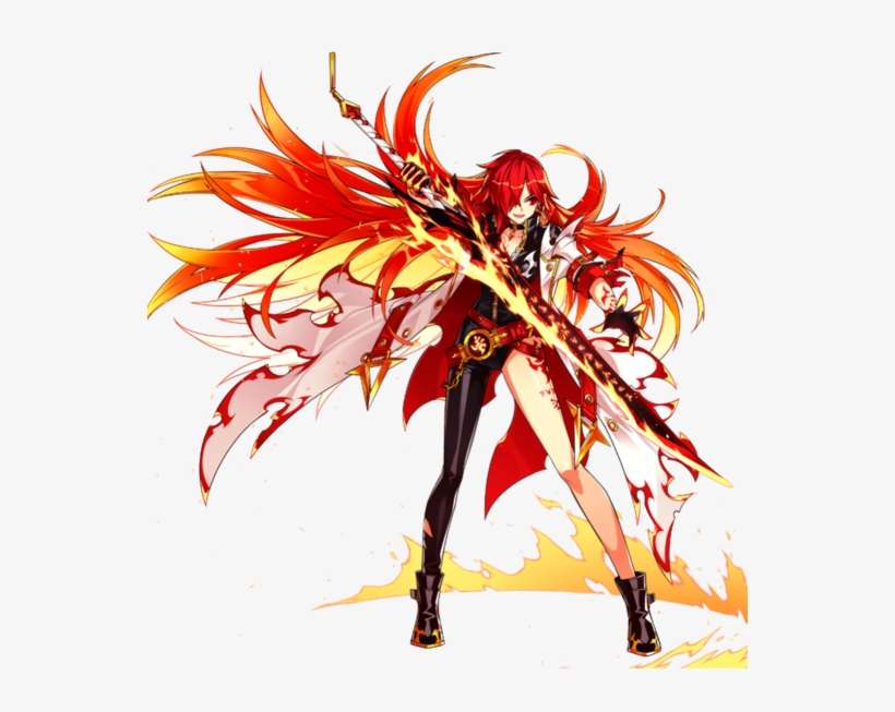 Flame Lord Alternateright - Elsword Elesis Flame Lord, transparent png download
