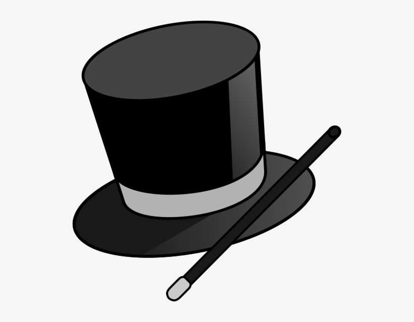 Magic Clip Art - Magic Hat And Wand Clip Art, transparent png download