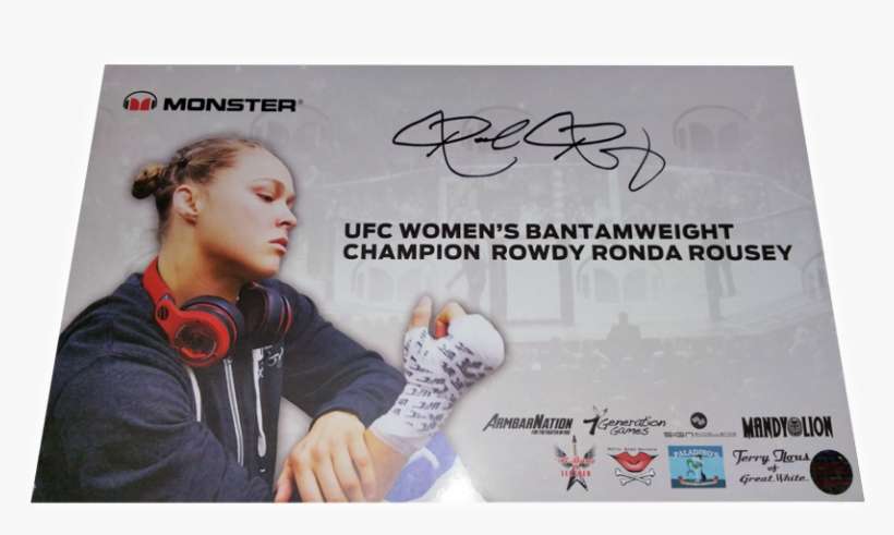 Ronda Rousey Autographed Free Rice Weekly Prize - Freerice, transparent png download