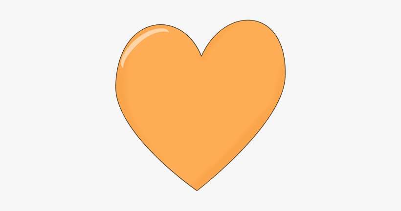 Orange Heart - Heart, transparent png download