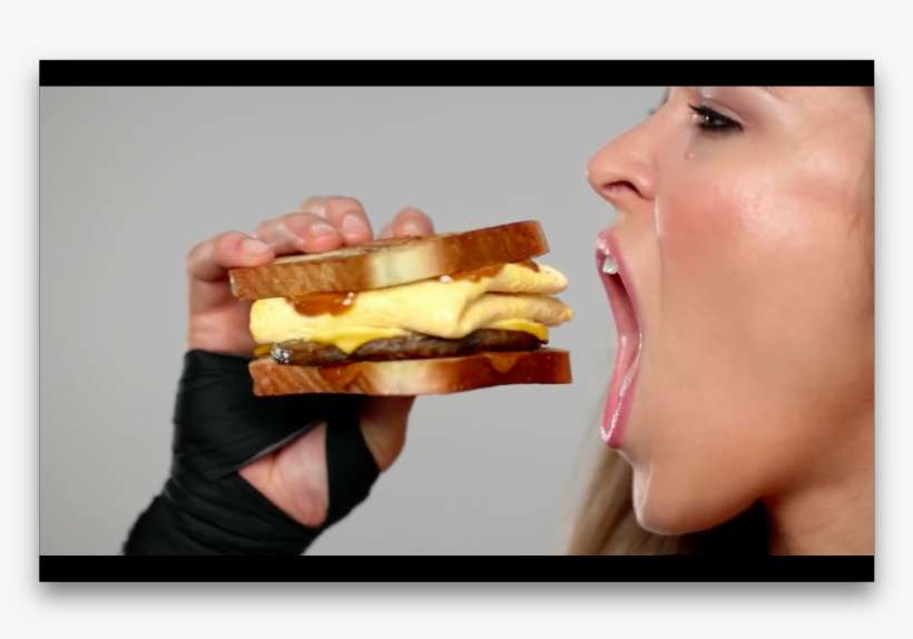 Ronda Rousey - Eating, transparent png download