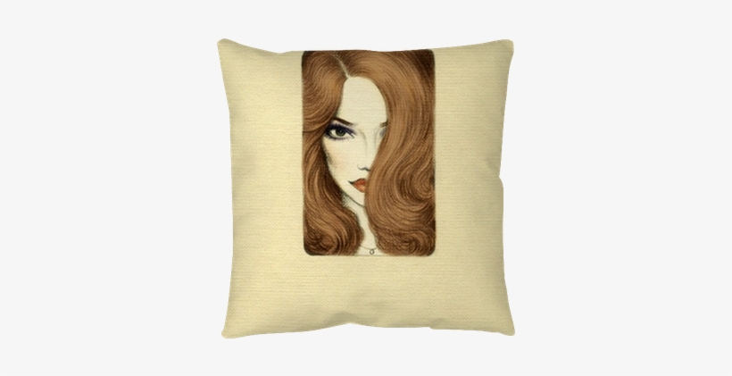 Beautiful Woman Face - Cushion, transparent png download