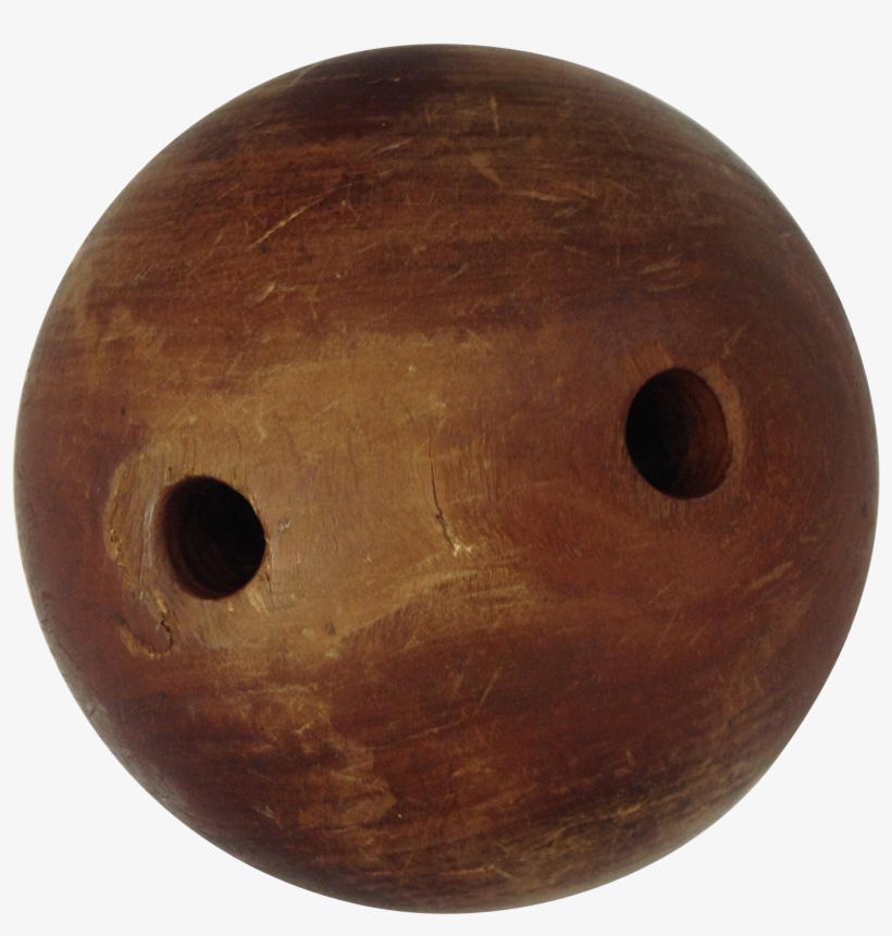 Vintage Bowling Ball Lignum Vitae - Wood, transparent png download