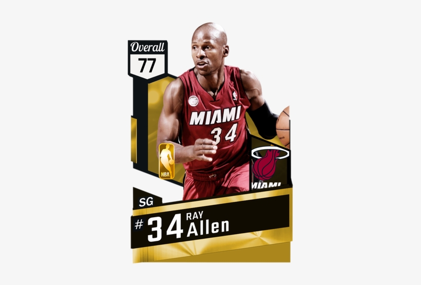 '13 Ray Allen Gold Card - Giannis Antetokounmpo 2k Card, transparent png download