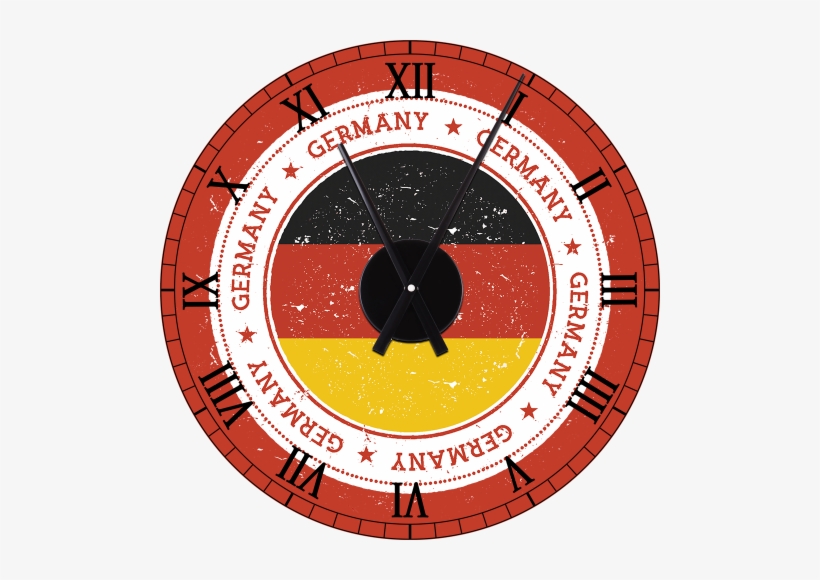 Germany Grunge Flag Wall Clock Decal And Mechanism - Clock, transparent png download