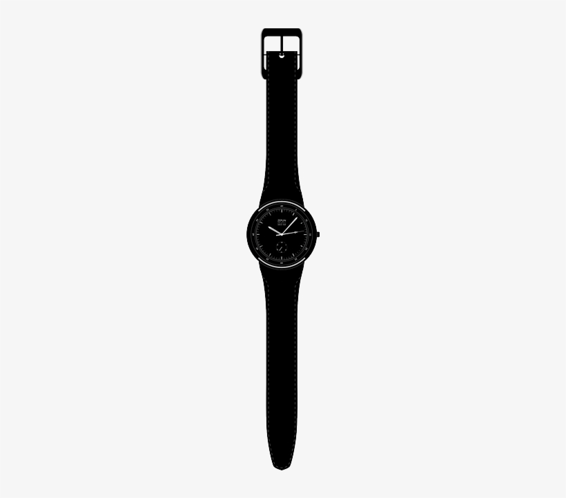 Black, Hand, Time, Analog, Watch - Swatch Png, transparent png download