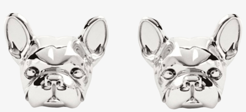 Earrings French Bulldog Silver - Dog Fever Silver French Bulldog Stud Earrings, transparent png download