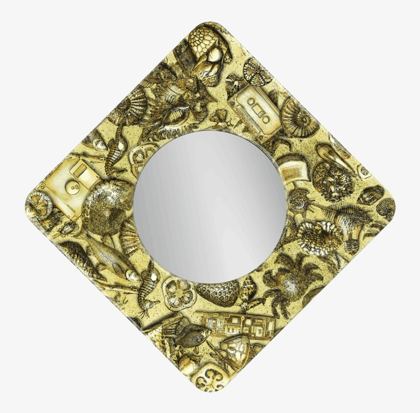 Frame With Flat Mirror Fossili - Circle, transparent png download