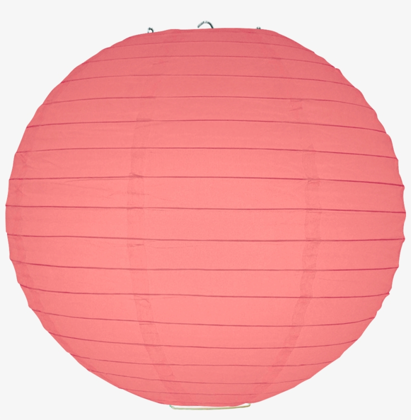 Rose Pink Ribbed Paper Lanterns - Paper, transparent png download