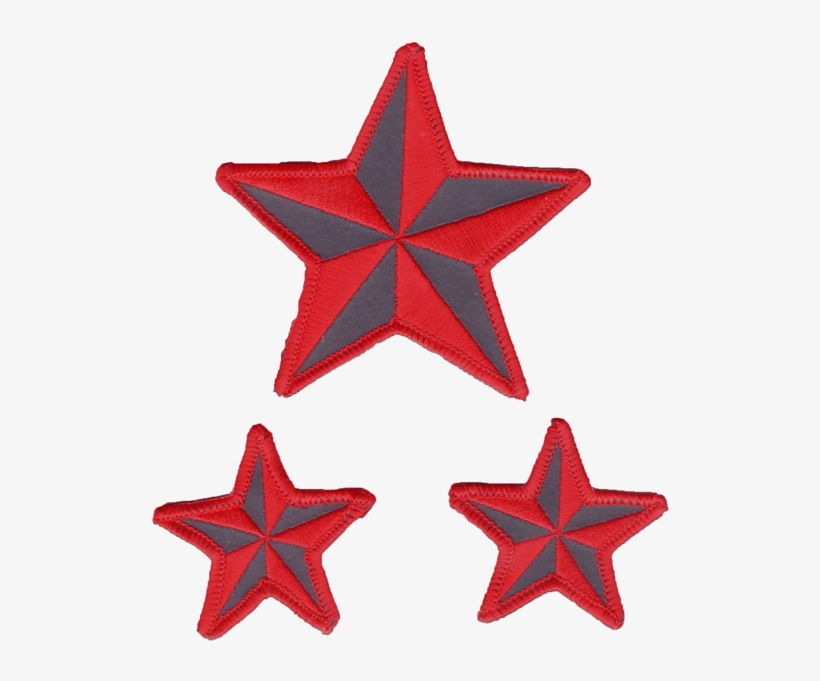 Nautical Stars Reflective Embroidered Patch - Illustration, transparent png download