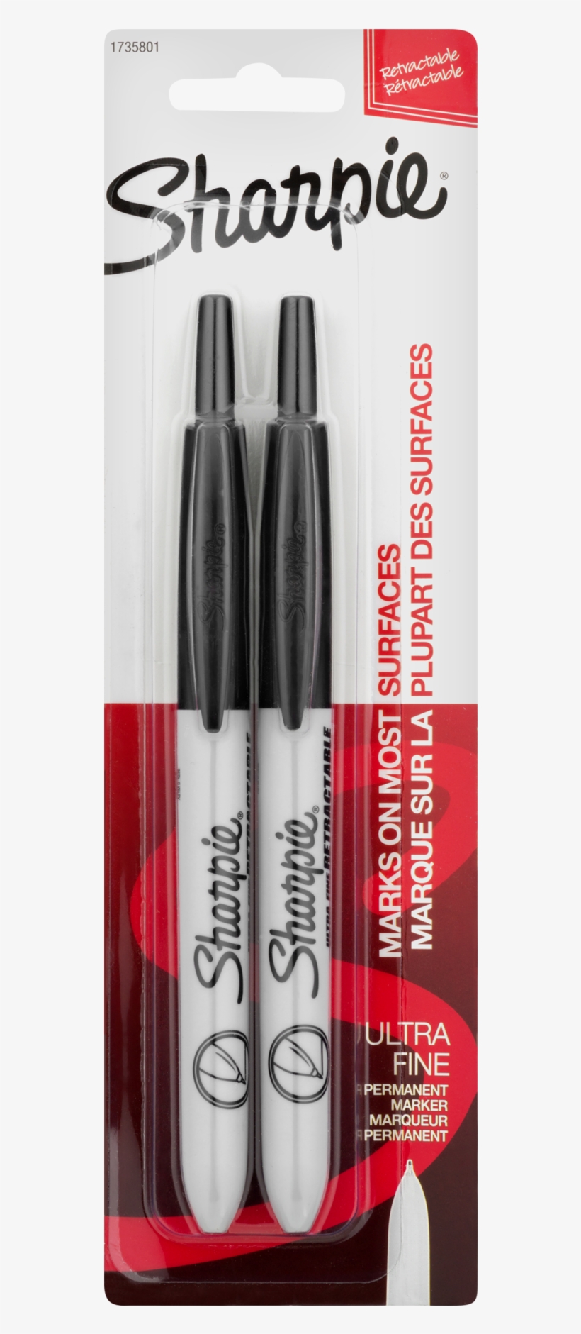 Sanford Sharpie Marker, Chisel Tip, 2/pk, Black, transparent png download