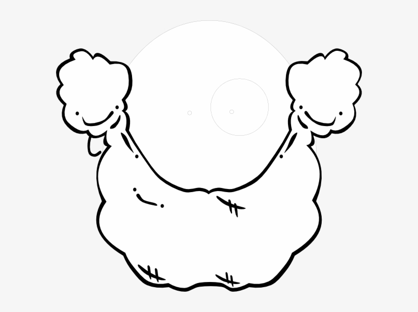 Plain White Beard Clip Art At Clker Com Vector Clip - Beard Clipart Black And White, transparent png download