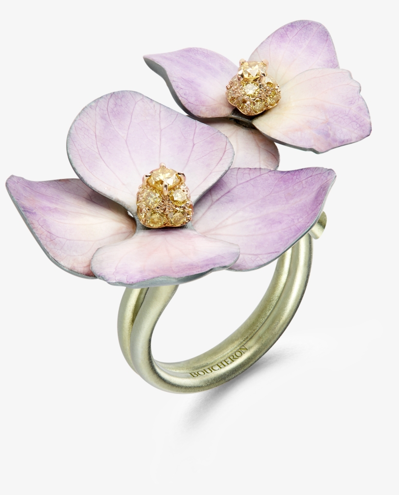 Boucheron Titanium, Diamond And Natural Petal Flower - Boucheron New High Jewelry, transparent png download