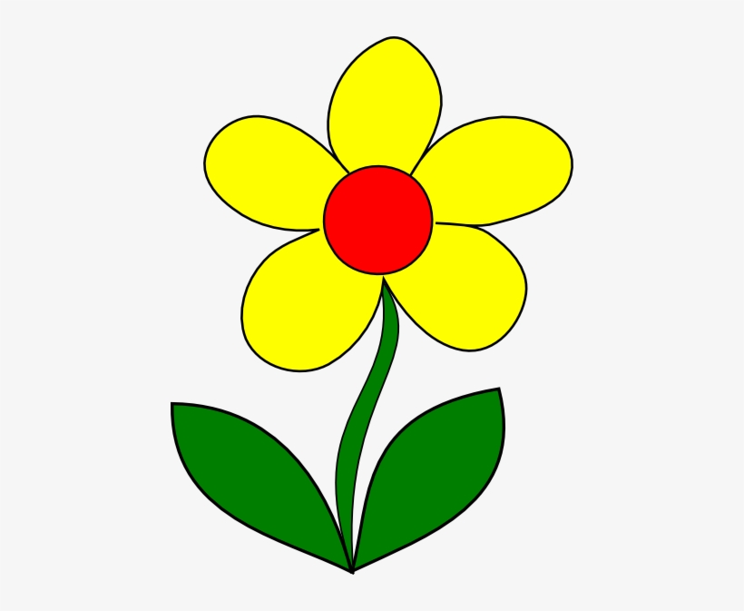 Flower Showing Petals Stem Leaves And Root System Stock Clip Art