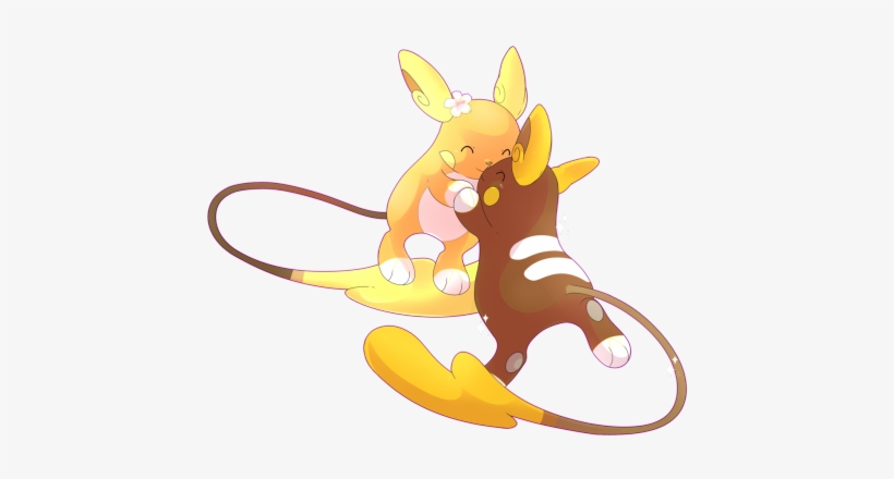 Buttermilk Loves Her Girlfriend - Shiny Alolan Raichu Pokemon Sun, transparent png download