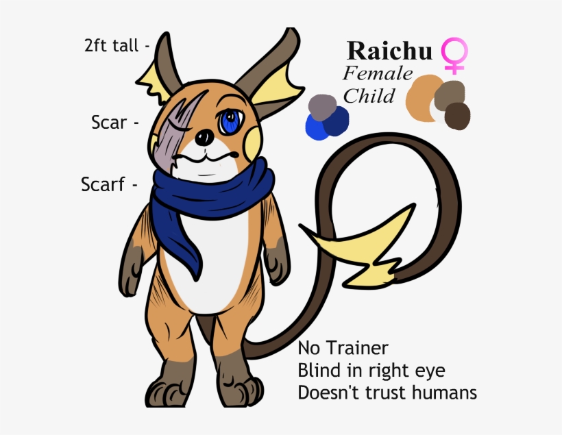 Raichu By Grace Winters-da15iqy - Raichu With A Scarf, transparent png download