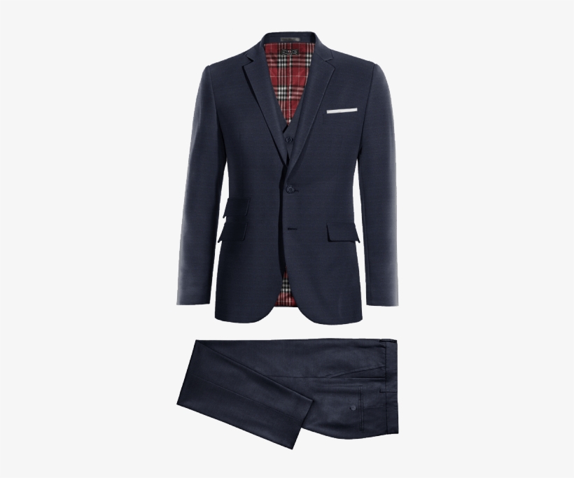 Blue 3-piece Wool Suit - Mens Double Breasted Navy Suits, transparent png download