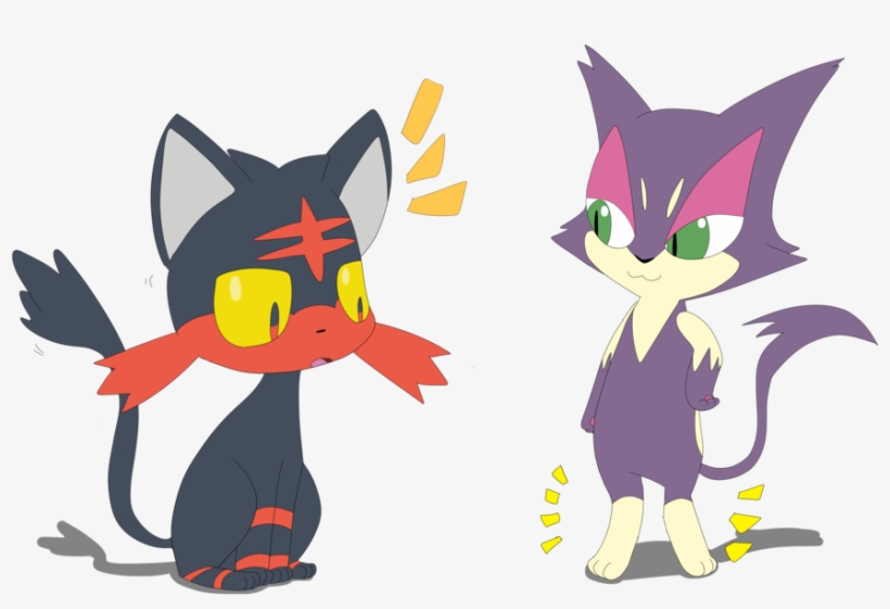 Purrloin Clipart Clipground - Pokemon Purrloin And Litten, transparent png download