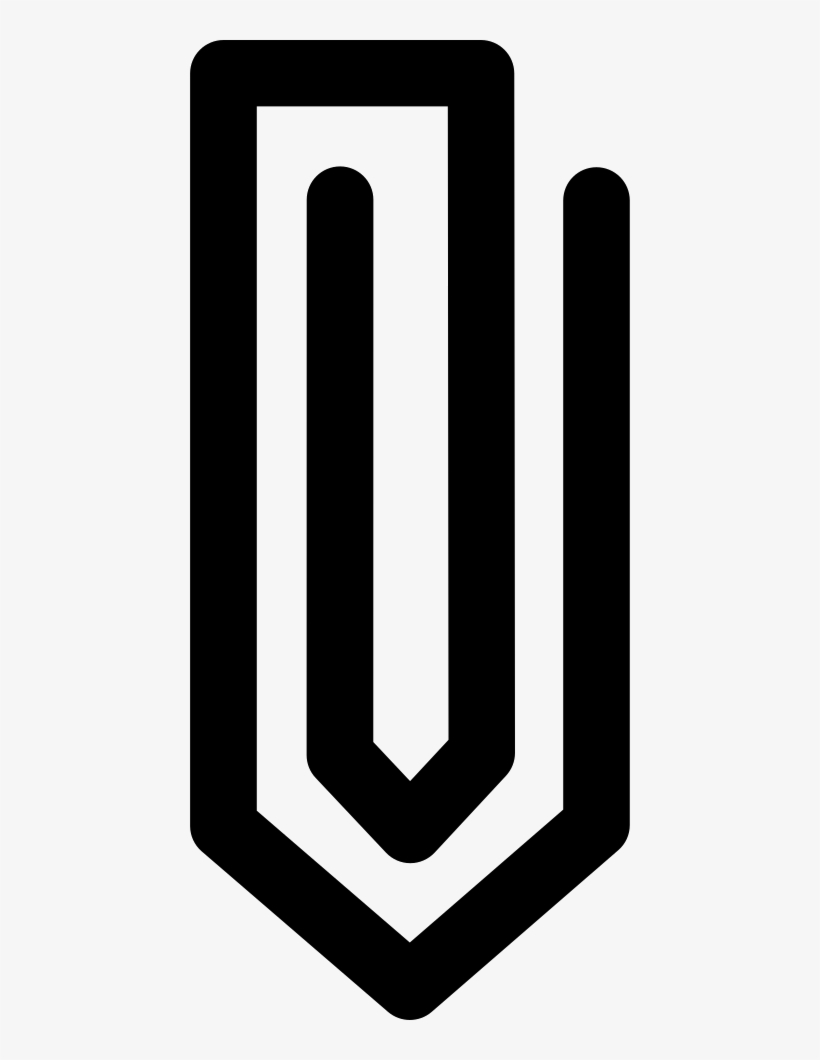 Attach Paperclip Interface Symbol Of Straight Lines, transparent png download