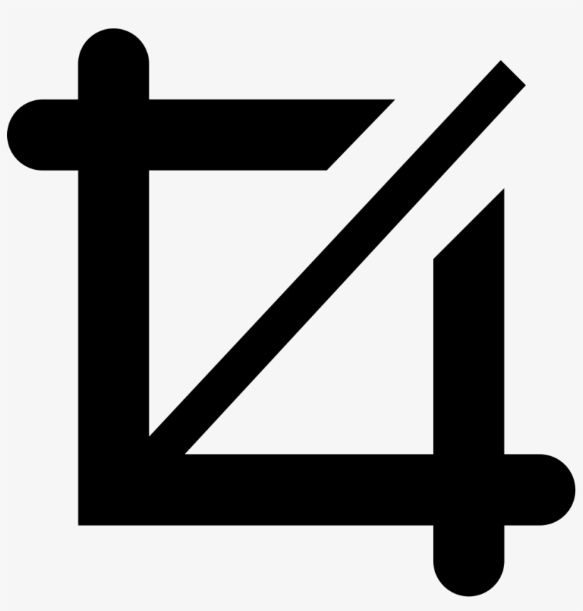 Cropping Design Interface Symbol Of Straight Lines - Symbol, transparent png download