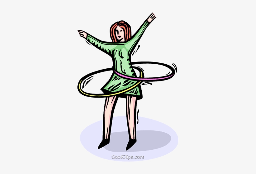 Woman With Two Hula Hoops Royalty Free Vector Clip - Royalty Payment, transparent png download