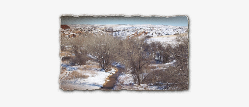 Picture Of A Snowy Draw - Painting, transparent png download