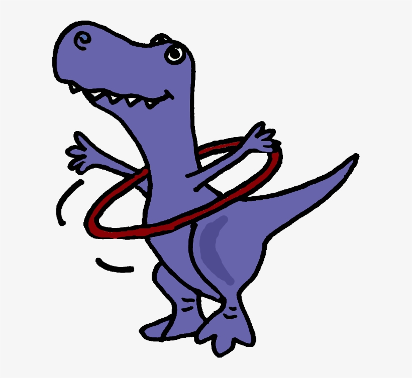 Dinosaur And Hula Hoop - Hula Hoop Dinosaur, transparent png download