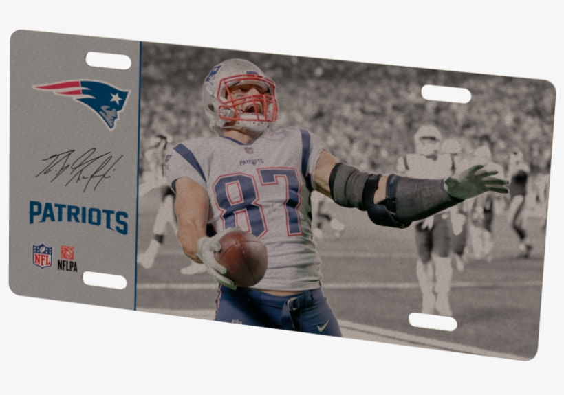 New England Patriots Rob Gronkowski Metal Photo - New England Patriots, transparent png download