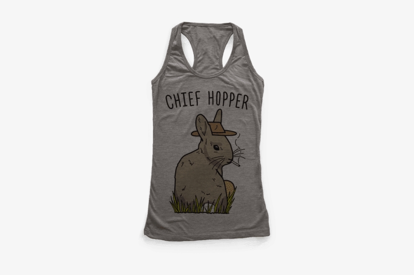 Chief Hopper Parody Racerback Tank Top - Karma Got A Kiss For Me, transparent png download