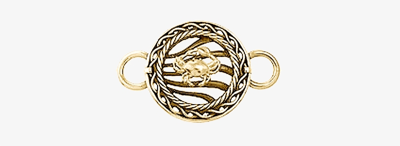 Crab On Wavy Circle Frame Topper - Ring, transparent png download