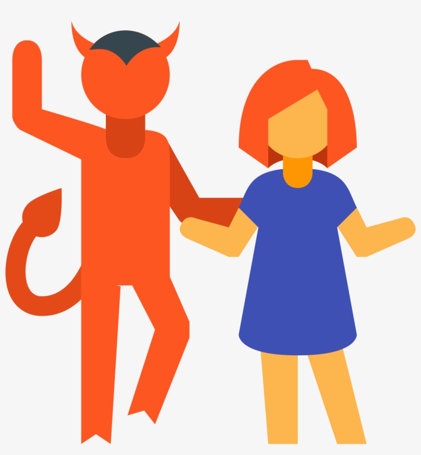 There Is A Person With Horns, A Tail And Two - Dance, transparent png download