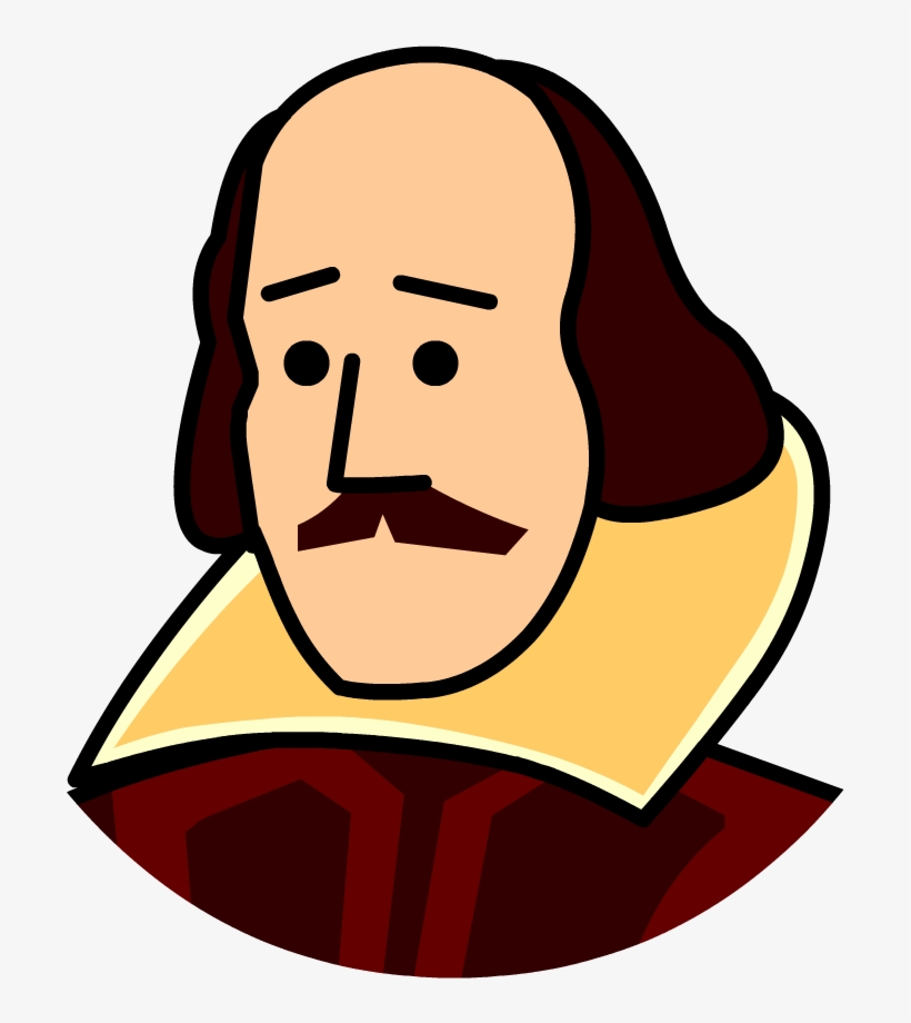 Shakespeare Clipart Head Jpg Library Stock - William Shakespeare Clipart, transparent png download