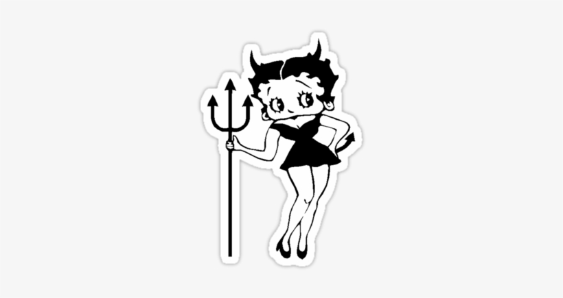 Devil Betty Boop With Trident, Horns And Tail - Betty Boop Like A Devil, transparent png download