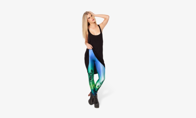 Blackmilk - Black Milk Aurora Skye Leggings, transparent png download