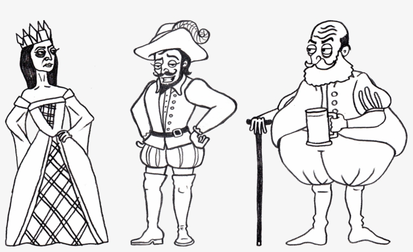 Bbc Learning English - Shakespeare Characters Black And White, transparent png download
