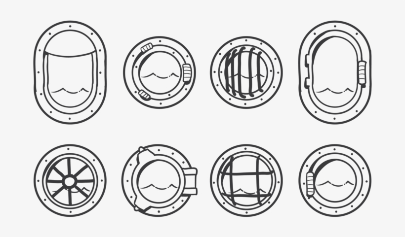 Porthole Icons Vector - Radial And Circular Muscles, transparent png download