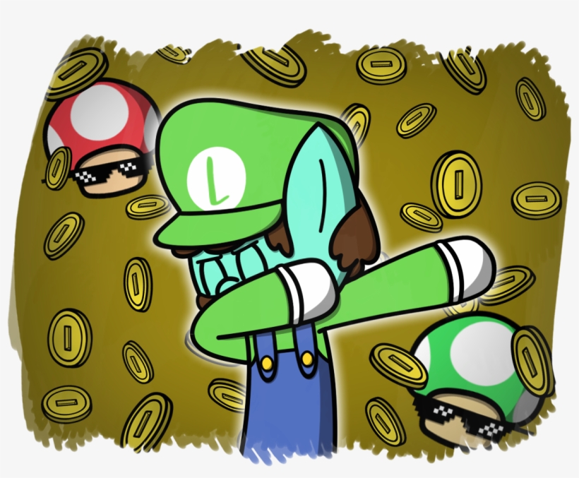 Luigi Dab Hours In Clip Art Transparent Download Png - Drawing, transparent png download