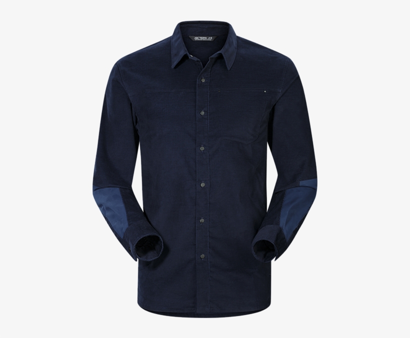 Casual, Long Sleeved Cotton Blend Corduroy Shirt With - Arc'teryx, transparent png download