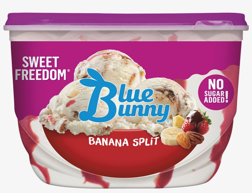 Sweet Freedom Banana Split Ice Cream - Blue Bunny Mint Chocolate Crunch, transparent png download
