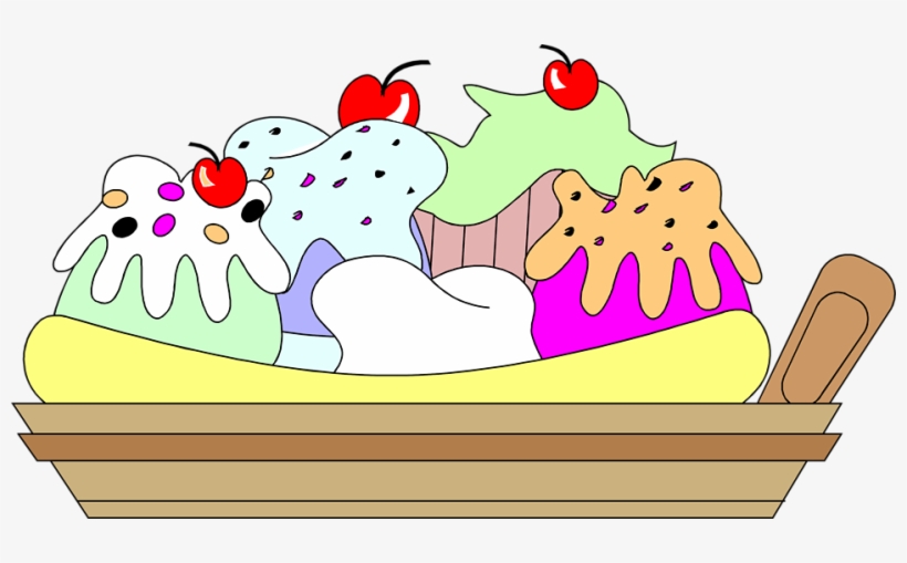 Pin Banana Split Sundae Clipart - Banana Split Clipart, transparent png download