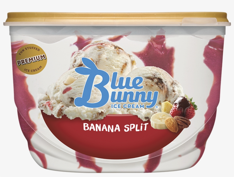 Banana Split - Blue Bunny Vanilla Cupcake Ice Cream, transparent png download