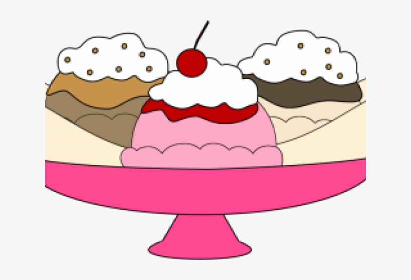 Banana Split Clipart Birthday - Clip Art Banana Split Cartoon, transparent png download