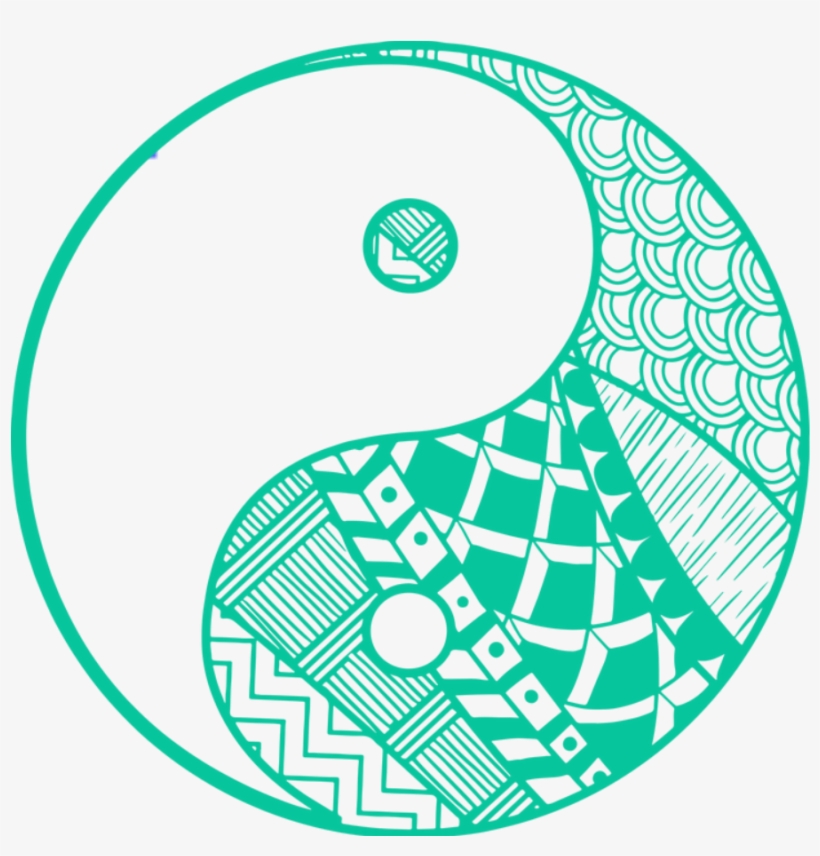 Blue Wonderland - Dibujo Yin Y Yang, transparent png download