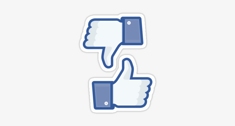 Facebook Like Thumbs Up ×2 Sticker - Facebook Thumbs Down Png, transparent png download