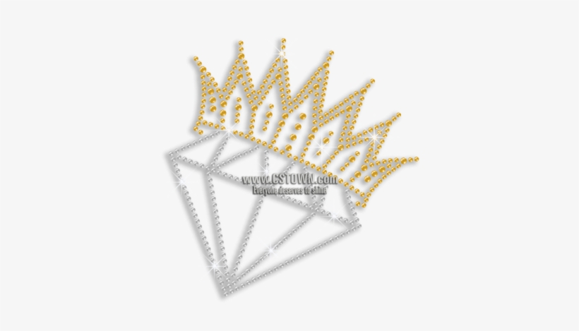 Crystal Diamond Crown Bridal Iron-on Rhinestone Transfer - Emblem, transparent png download