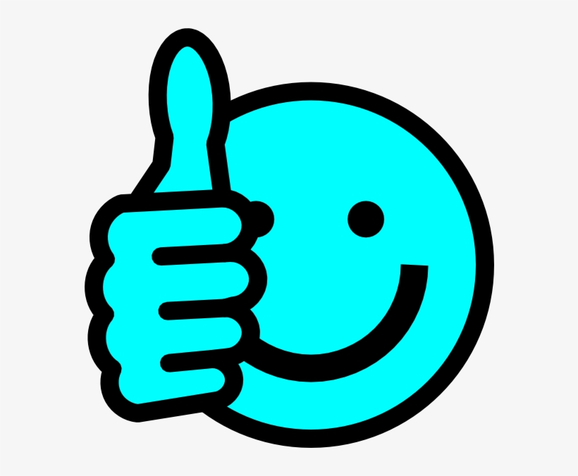 Baby Blue Thumbs Up Clip Art At Clker - Thumbs Up Free Clipart, transparent png download