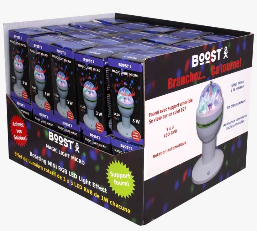 Box 40pcs Boost Astro Micro Led Effect E27 With Socket - Ibiza Light Astro-micro-s-box40, transparent png download