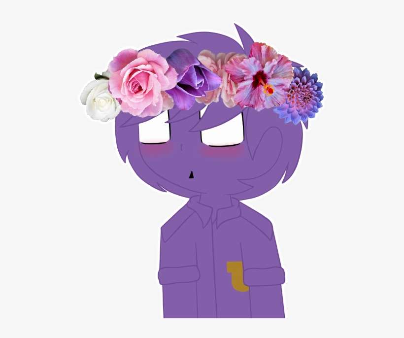 Purple Guy With A Flower Crown - Bouquet, transparent png download